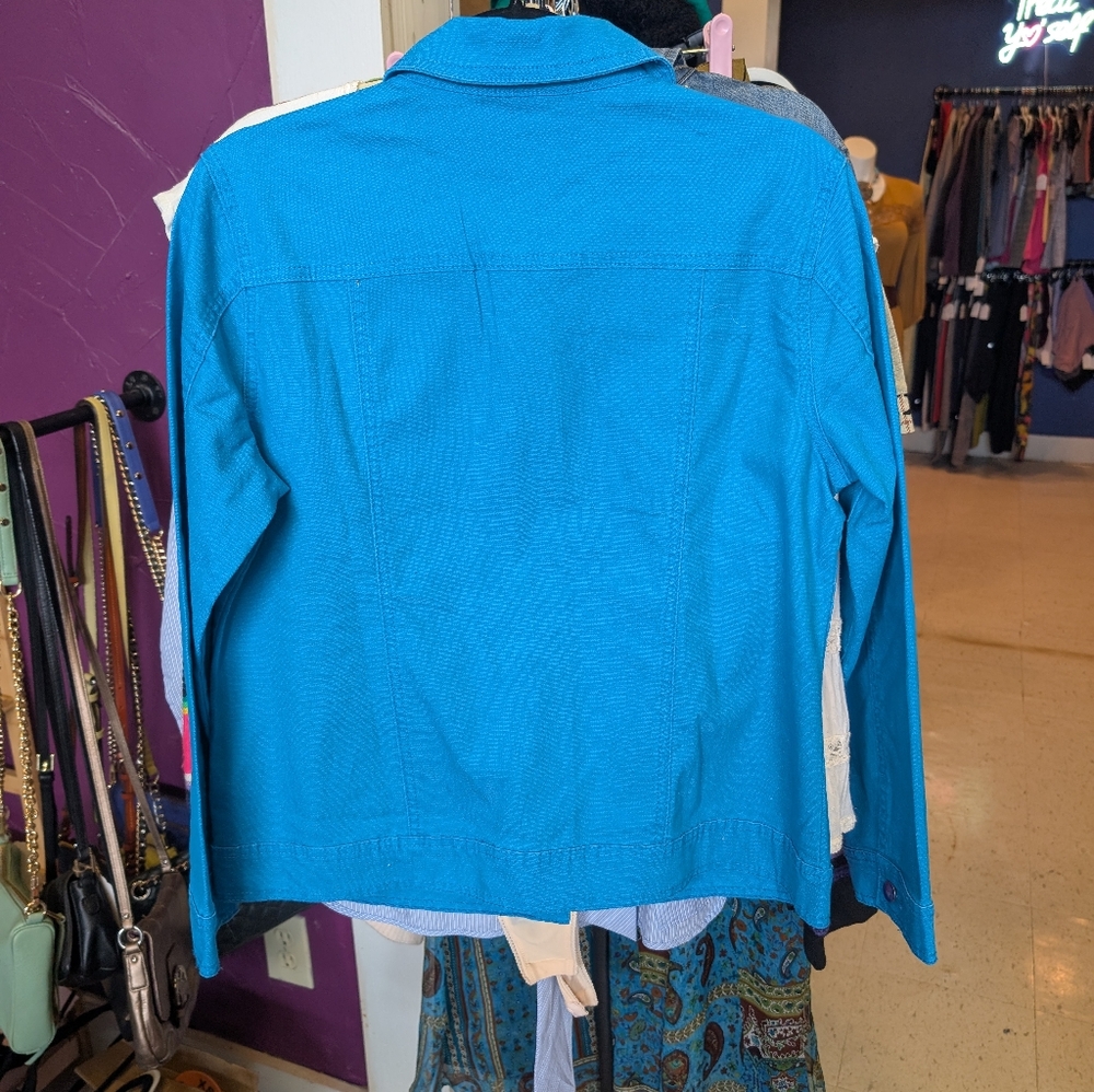 Diane Gilman Fiesta Style Denim Jacket NWT - Picture 3 of 4